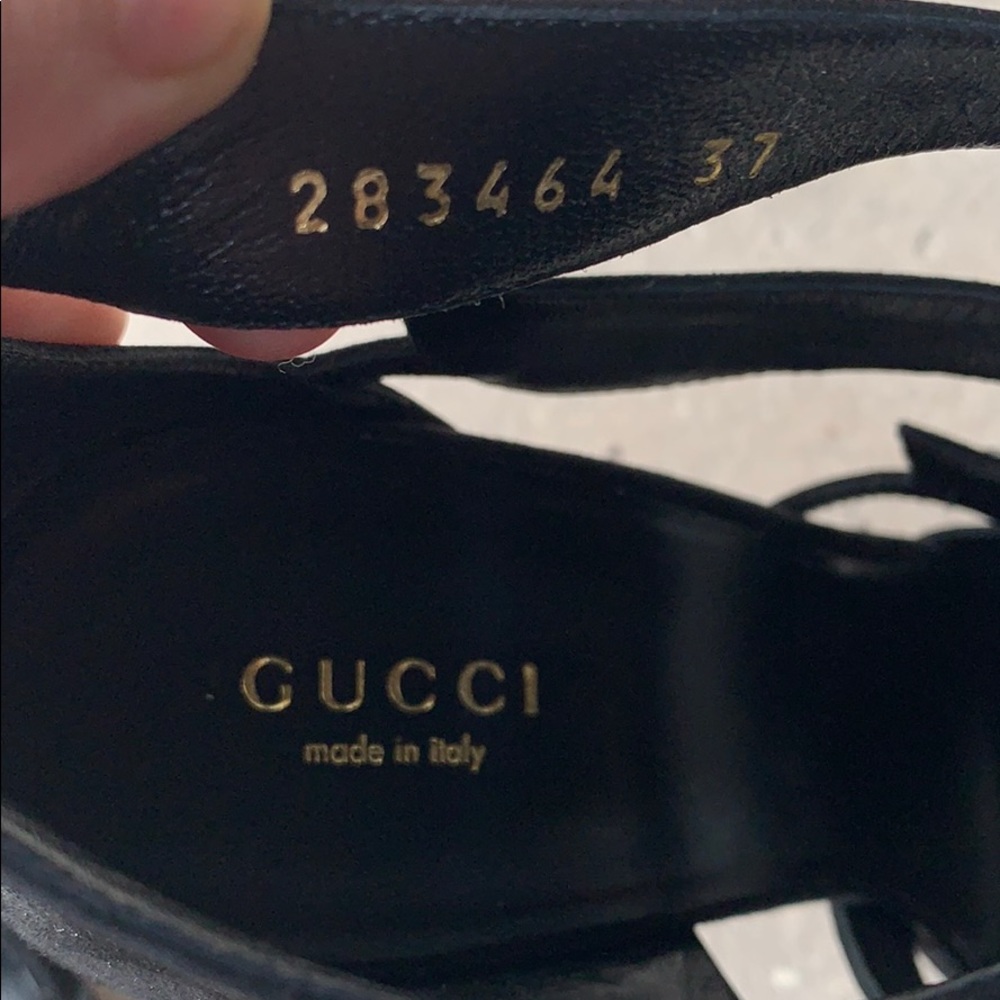 *NWT* Gucci | Swarovsky Crystal Black Heels | Sz 37 - Picture 6 of 8